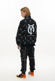オーワイ(OY) REFLECTIVE LOGO TRACK JACKET-BLACK
