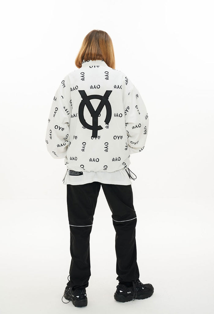 オーワイ(OY) REFLECTIVE LOGO TRACK JACKET-WHITE