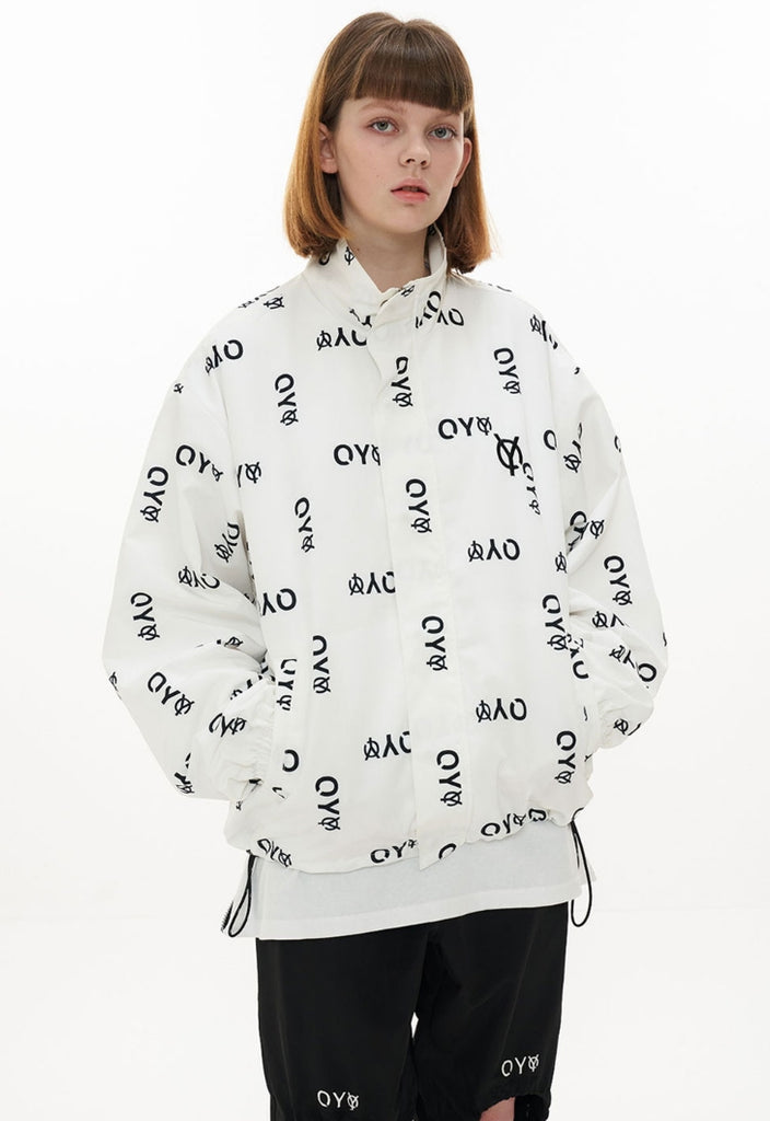 オーワイ(OY) REFLECTIVE LOGO TRACK JACKET-WHITE