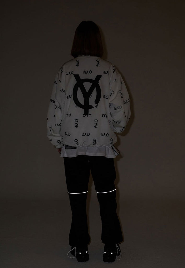 オーワイ(OY) REFLECTIVE LOGO TRACK JACKET-WHITE