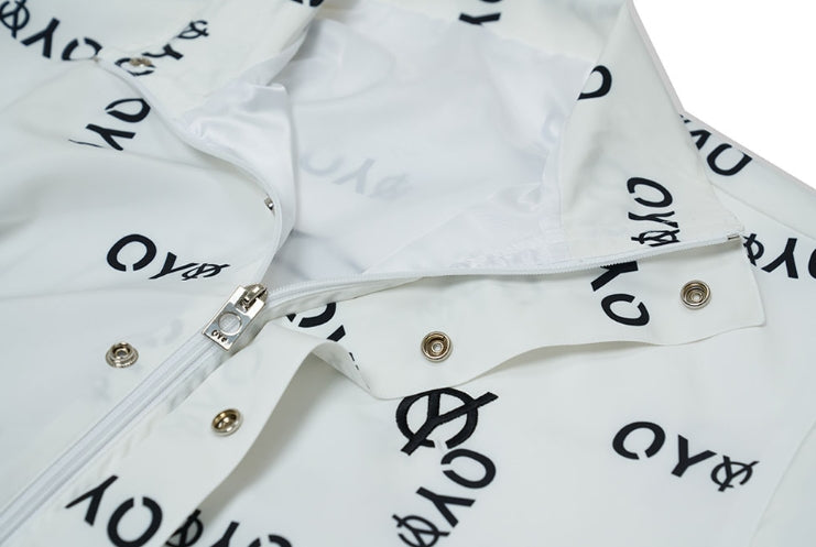 オーワイ(OY) REFLECTIVE LOGO TRACK JACKET-WHITE
