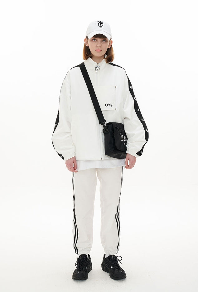 オーワイ(OY) LOGO TAPE JACKET-WHITE
