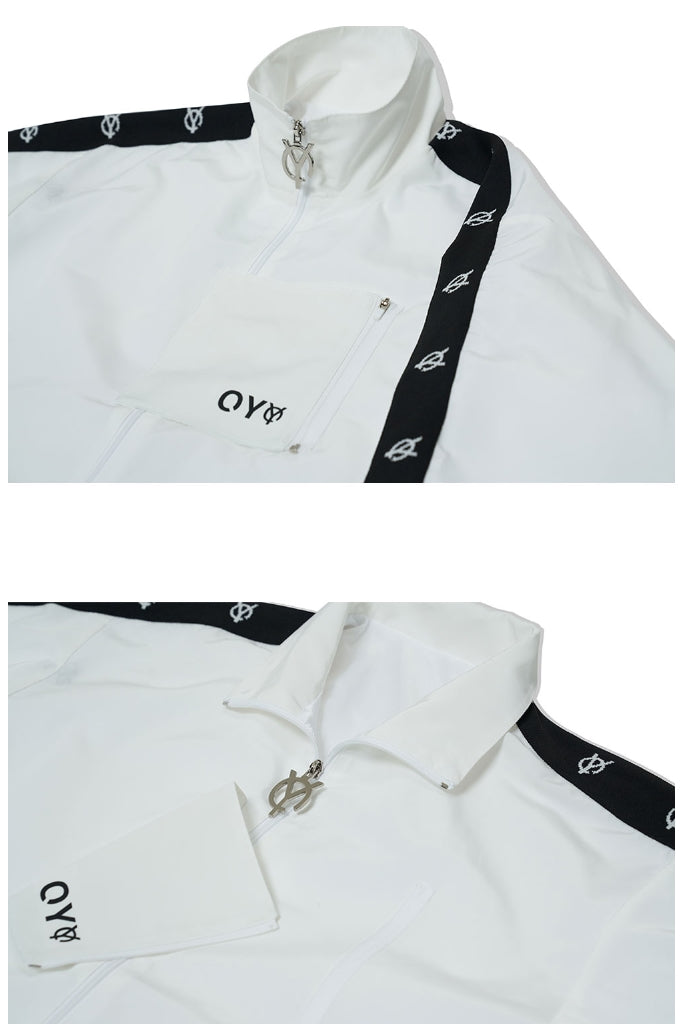 オーワイ(OY) LOGO TAPE JACKET-WHITE
