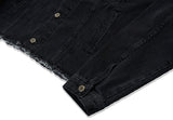 オーワイ(OY)  CUTTING DENIM JACKET-BLACK