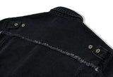 オーワイ(OY)  CUTTING DENIM JACKET-BLACK