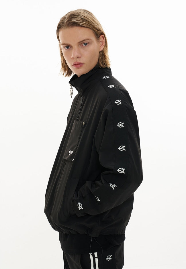 オーワイ(OY) LOGO TAPE JACKET-BLACK