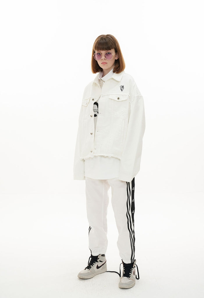 オーワイ(OY)  CUTTING DENIM JACKET-CREAM