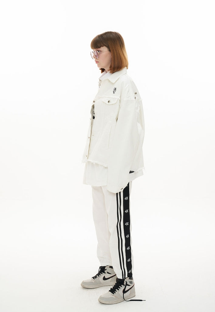 オーワイ(OY)  CUTTING DENIM JACKET-CREAM