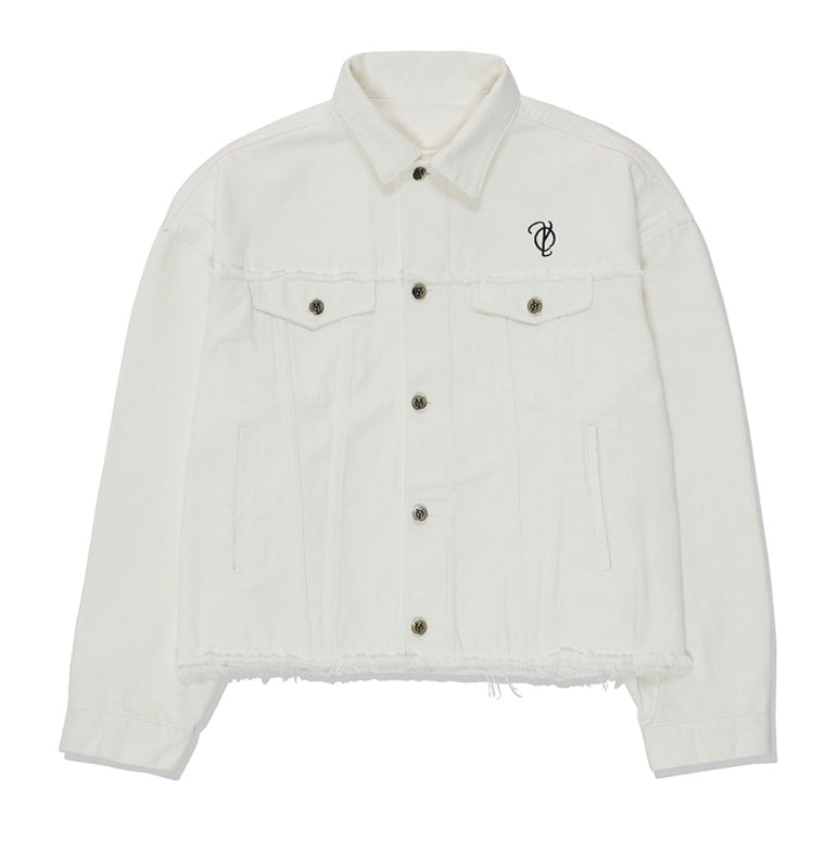 オーワイ(OY)  CUTTING DENIM JACKET-CREAM