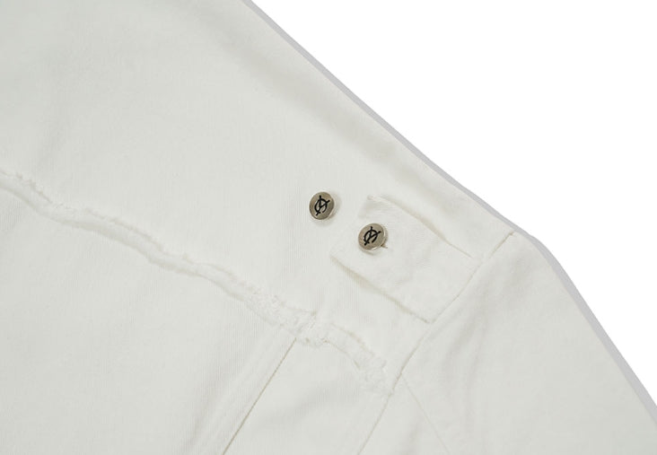 オーワイ(OY)  CUTTING DENIM JACKET-CREAM