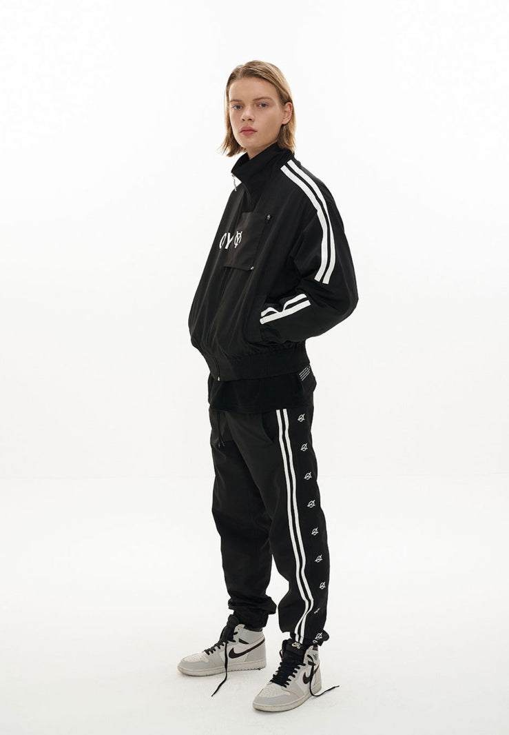 オーワイ(OY)  TAPE BLOCK JACKET-BLACK