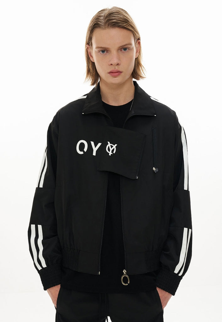 オーワイ(OY)  TAPE BLOCK JACKET-BLACK