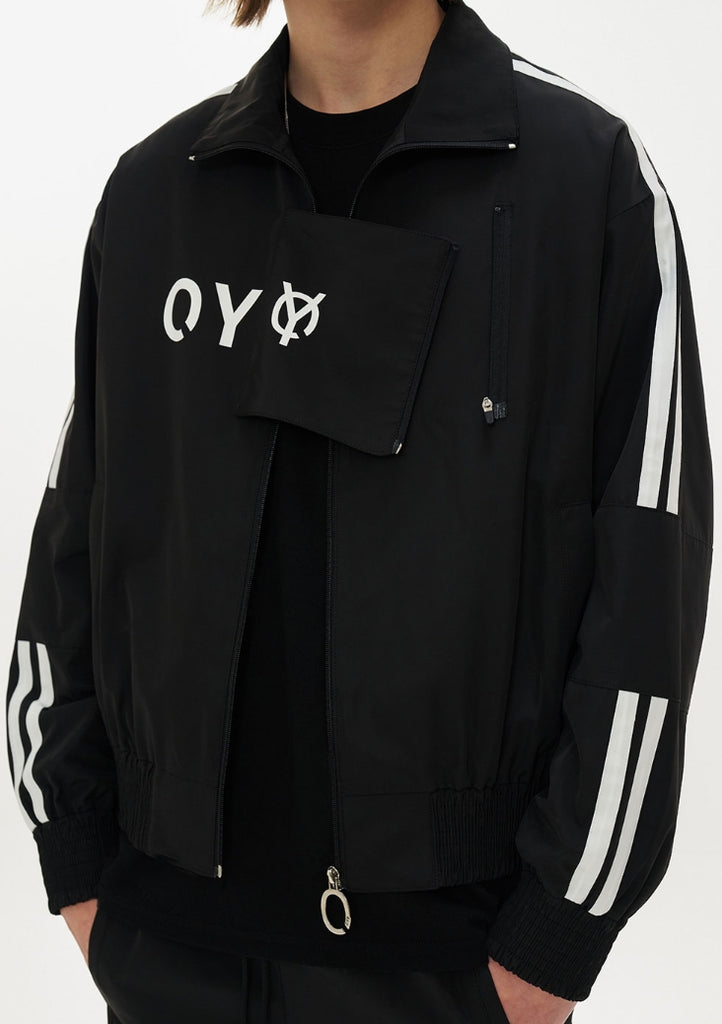 オーワイ(OY)  TAPE BLOCK JACKET-BLACK