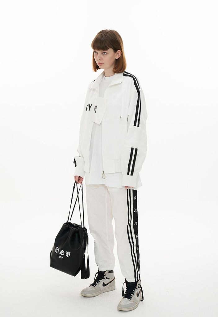 オーワイ(OY)  TAPE BLOCK JACKET-WHITE