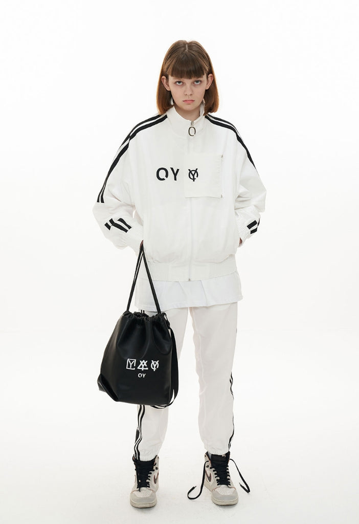 オーワイ(OY)  TAPE BLOCK JACKET-WHITE