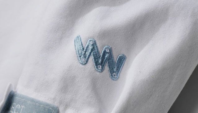 ダブルユーブイプロジェクト(WV PROJECT) SAND HOODIE ANORAK WHITE BLUE HOOT7371