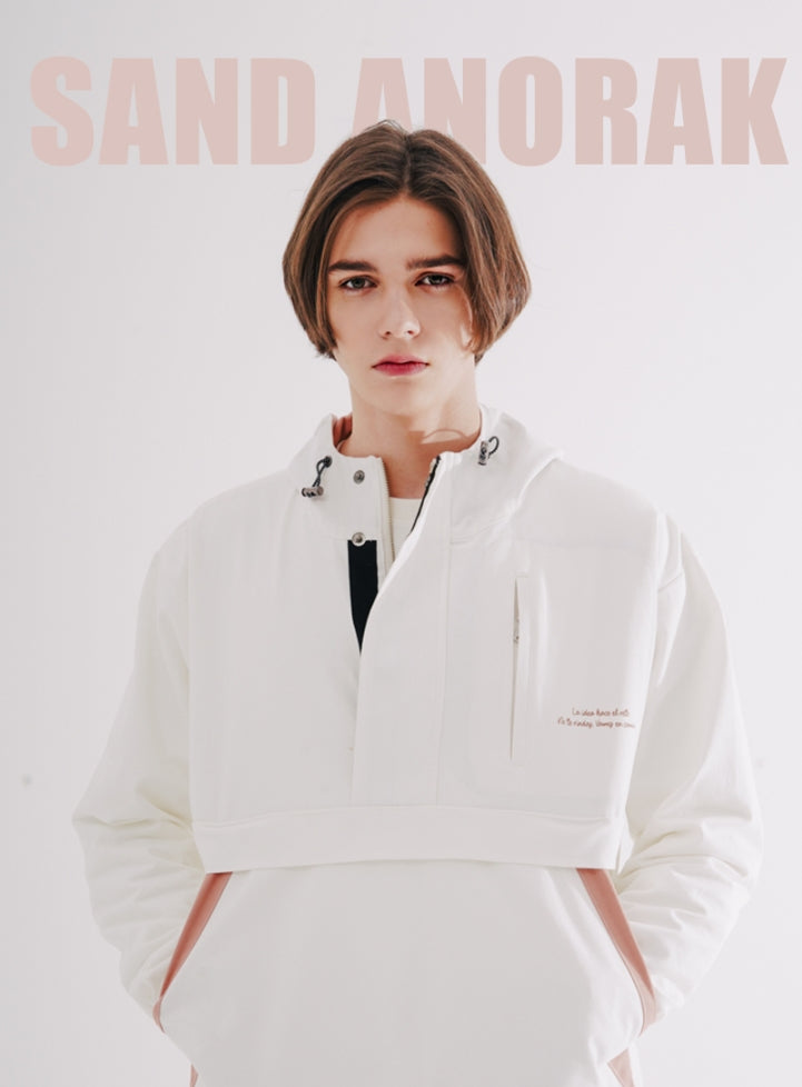 ダブルユーブイプロジェクト(WV PROJECT) SAND HOODIE ANORAK WHITE PINK HOOT7371