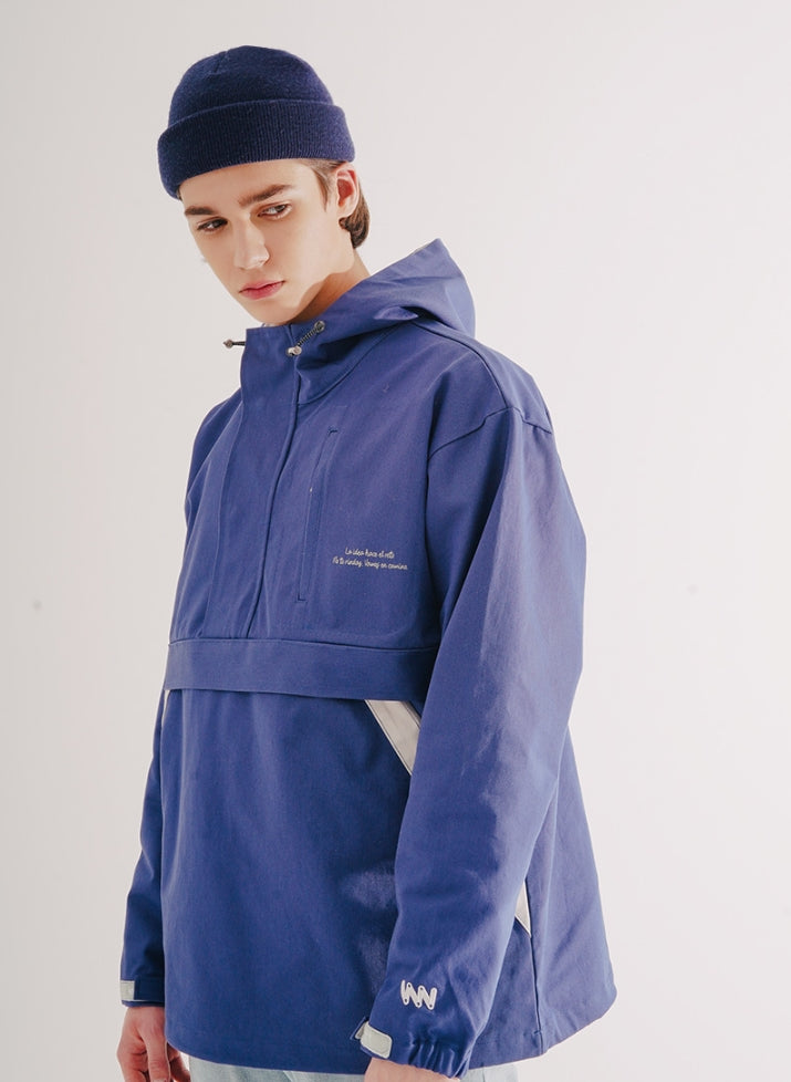 ダブルユーブイプロジェクト(WV PROJECT) SAND HOODIE ANORAK BLUE HOOT7371