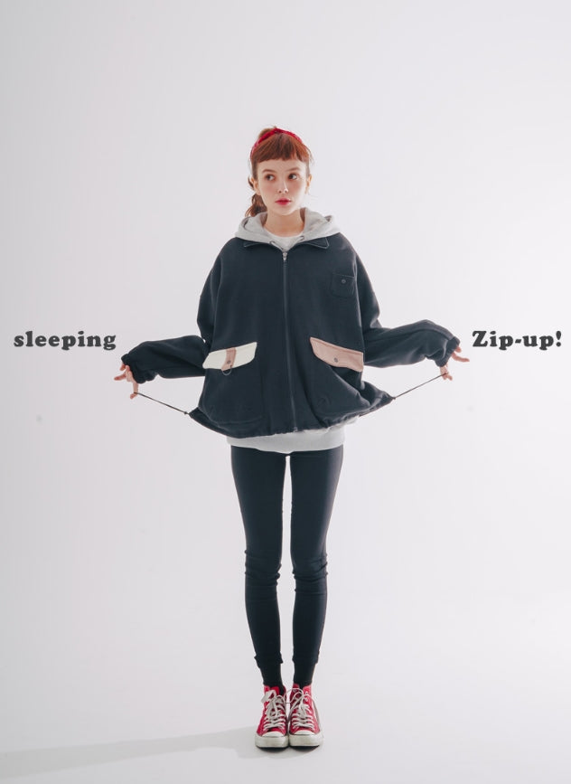 ダブルユーブイプロジェクト(WV PROJECT) SLEEPING ZIP-UP BLACK JJOT7358