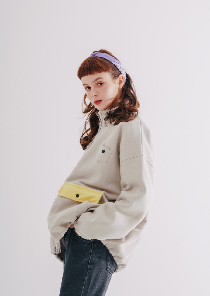 ダブルユーブイプロジェクト(WV PROJECT) SLEEPING ZIP-UP GRAYBEIGE JJOT7358