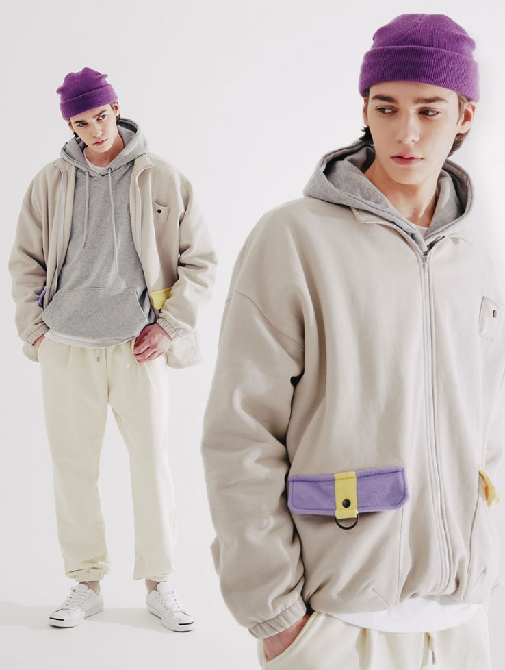 ダブルユーブイプロジェクト(WV PROJECT) SLEEPING ZIP-UP GRAYBEIGE JJOT7358