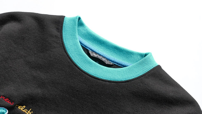 ダブルユーブイプロジェクト(WV PROJECT)  CASSETTE SWEAT SHIRTS BLACK SYMT7364