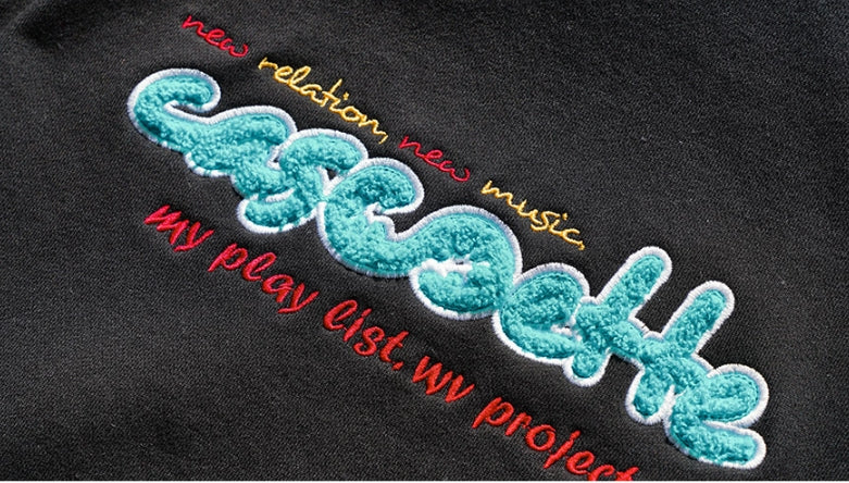 ダブルユーブイプロジェクト(WV PROJECT)  CASSETTE SWEAT SHIRTS BLACK SYMT7364