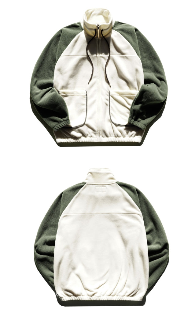 ティーダヴリューエヌ(TWN) COLOR BLOCK FLEECE JACKET 4COLOR SHOT3260
