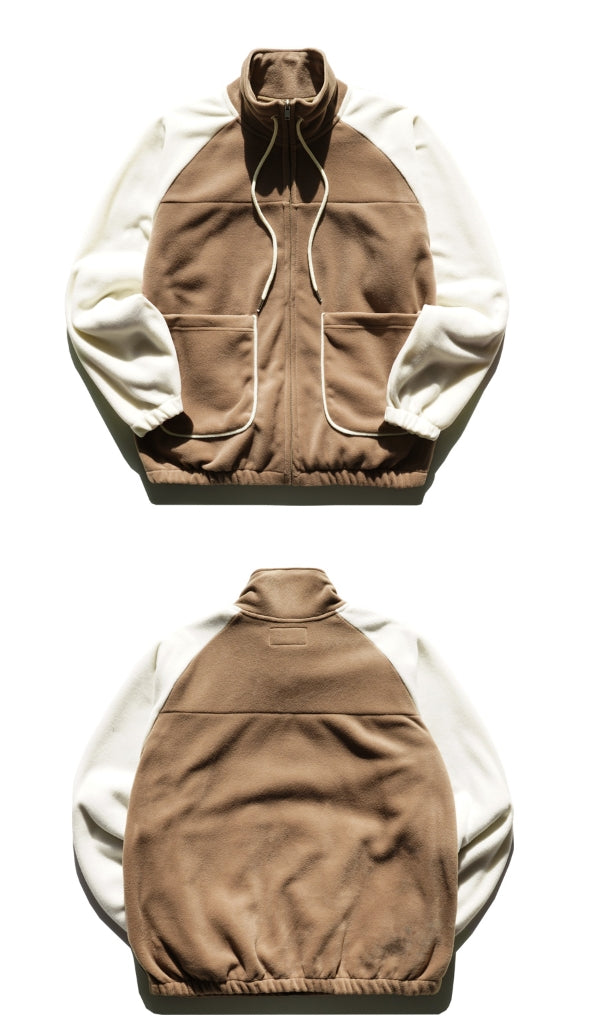 ティーダヴリューエヌ(TWN) COLOR BLOCK FLEECE JACKET 4COLOR SHOT3260