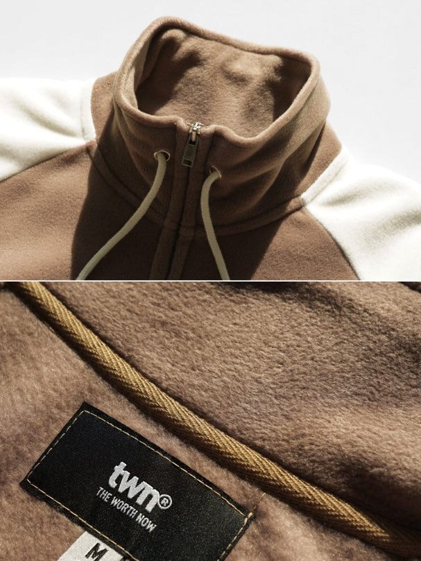 ティーダヴリューエヌ(TWN) COLOR BLOCK FLEECE JACKET 4COLOR SHOT3260