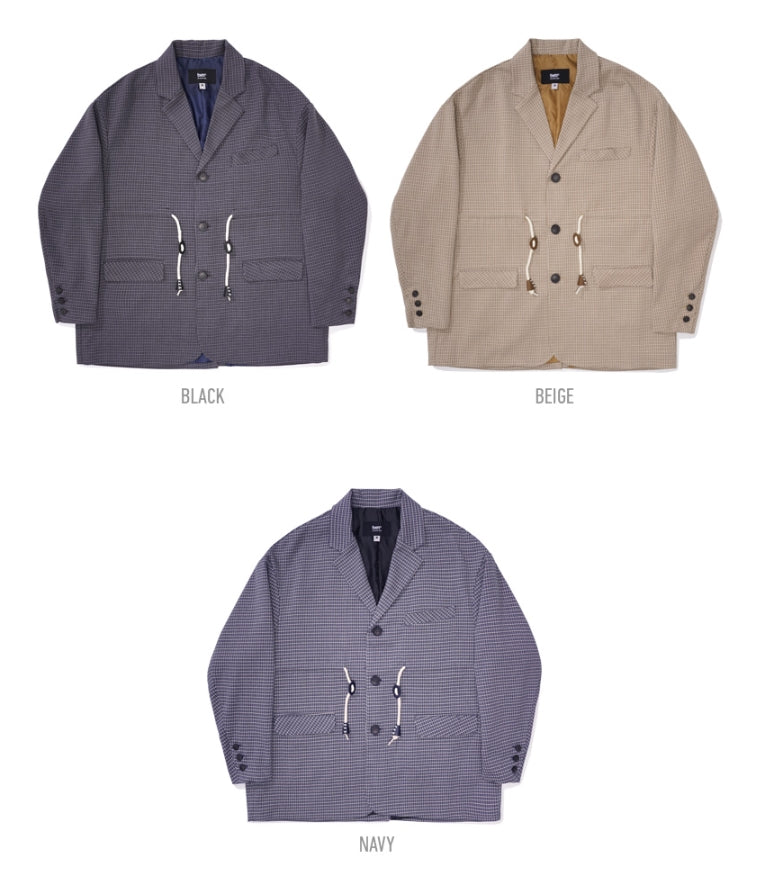 ティーダヴリューエヌ(TWN) BELL STRING CHECK JACKET 3COLOR YMOT3206