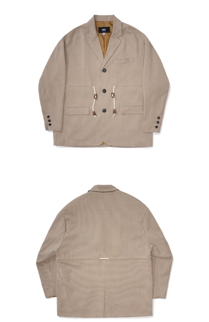ティーダヴリューエヌ(TWN) BELL STRING CHECK JACKET 3COLOR YMOT3206