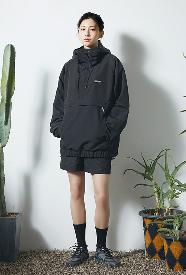 セイントペイン(SAINTPAIN)  SP SIDE ZIP LOGO ANORAK-BLACK