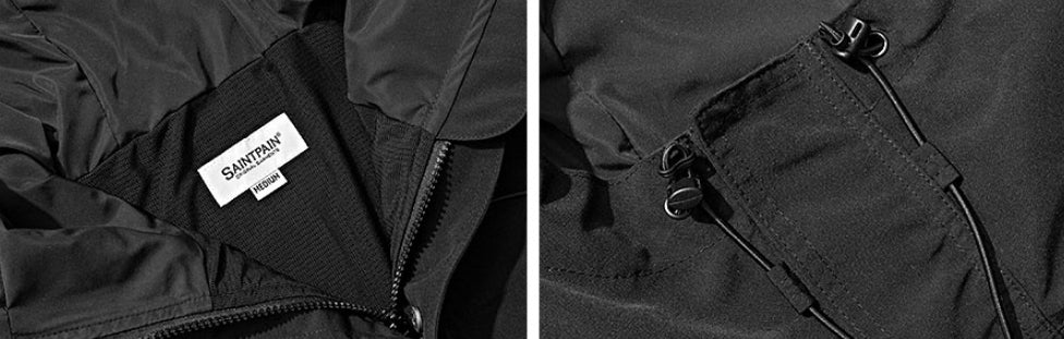 セイントペイン(SAINTPAIN)  SP SIDE ZIP LOGO ANORAK-BLACK