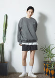セイントペイン(SAINTPAIN)  SP PIGMENT VRTN LOGO CREW NECK-GRAY