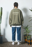 セイントペイン(SAINTPAIN)  SP PIGMENT VRTN LOGO CREW NECK-KHAKI