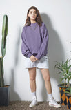 セイントペイン(SAINTPAIN)  SP PIGMENT VRTN LOGO CREW NECK-PURPLE