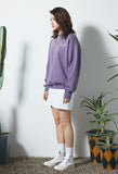 セイントペイン(SAINTPAIN)  SP PIGMENT VRTN LOGO CREW NECK-PURPLE