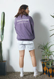 セイントペイン(SAINTPAIN)  SP PIGMENT VRTN LOGO CREW NECK-PURPLE