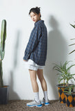 セイントペイン(SAINTPAIN) SP DOUBLE PANE CHECK SHIRTS-BLUE