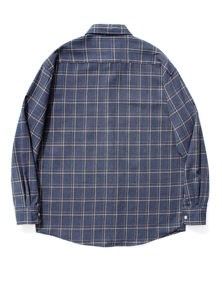 セイントペイン(SAINTPAIN) SP DOUBLE PANE CHECK SHIRTS-BLUE