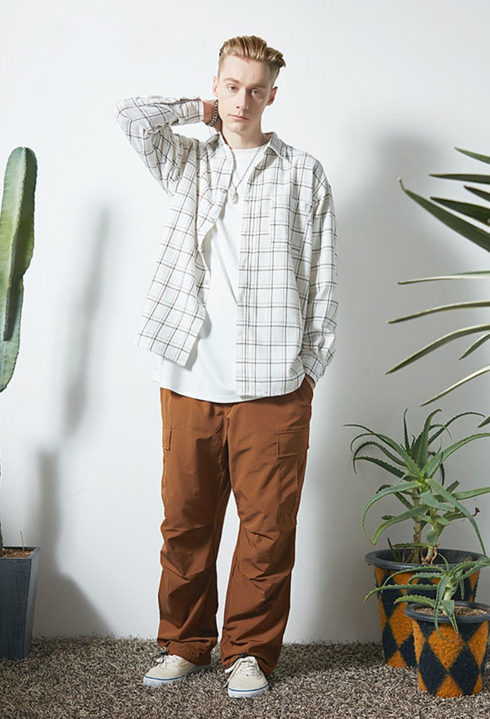セイントペイン(SAINTPAIN) SP DOUBLE PANE CHECK SHIRTS-IVORY
