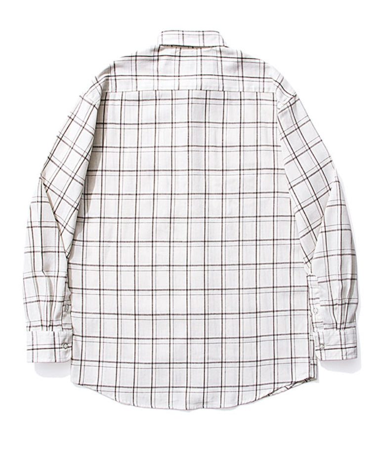 セイントペイン(SAINTPAIN) SP DOUBLE PANE CHECK SHIRTS-IVORY