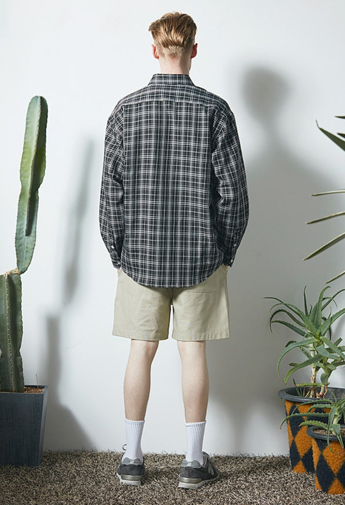 セイントペイン(SAINTPAIN) SP TARTAN CHECK SHIRTS-BLACK