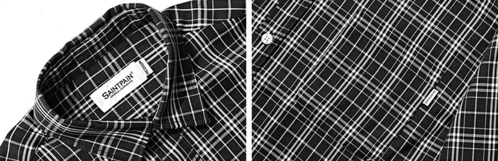セイントペイン(SAINTPAIN) SP TARTAN CHECK SHIRTS-BLACK