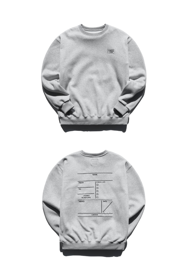ユベスコ(UBESCO) PRESENTCARD SWEATSHIRT 4COLOR BJHD8078