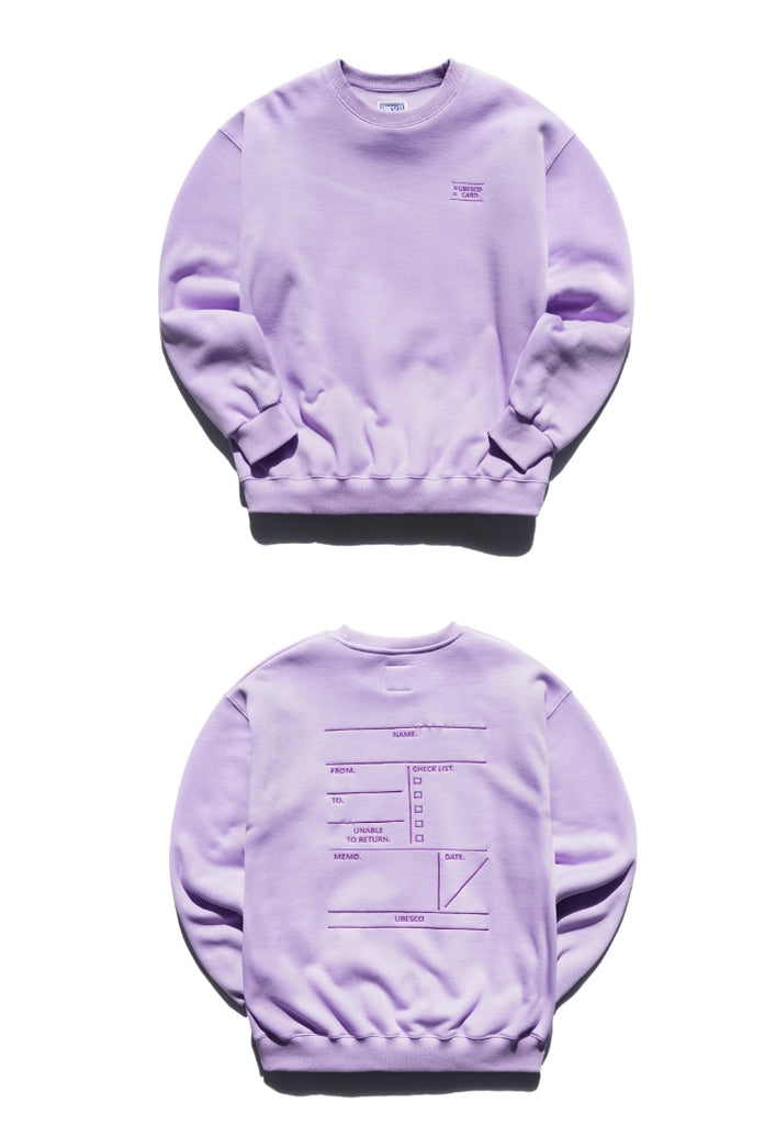ユベスコ(UBESCO) PRESENTCARD SWEATSHIRT 4COLOR BJHD8078