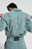イーエスシースタジオ(ESC STUDIO)  Denim pocket shirt (mint)