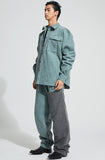 イーエスシースタジオ(ESC STUDIO)  Denim pocket shirt (mint)