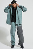 イーエスシースタジオ(ESC STUDIO)  Denim pocket shirt (mint)